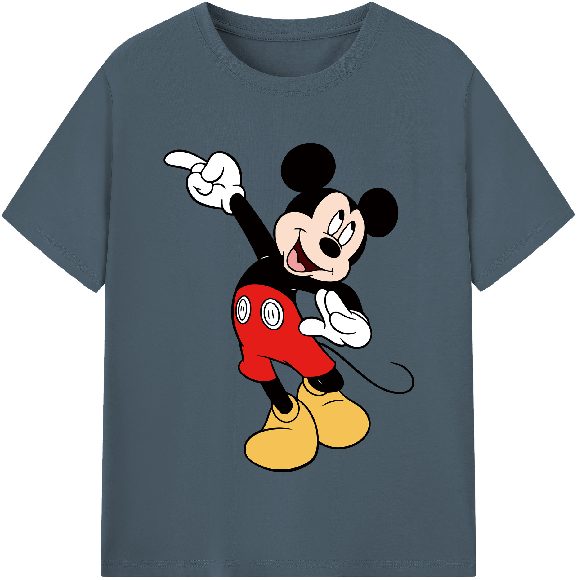 （画像用） ミッキーマウス Mickey Mouse 綿100％半袖Tシャツ（フロントプリント）